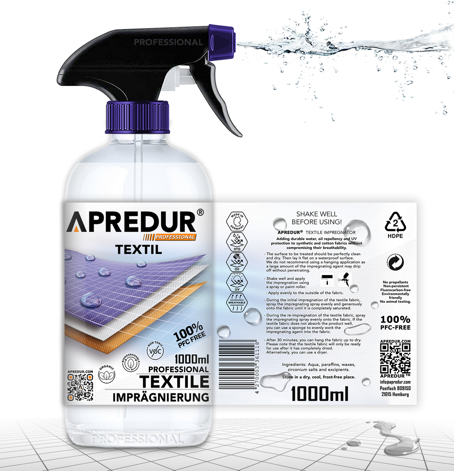 1L APREDUR Textile Professional Imprägnierspray